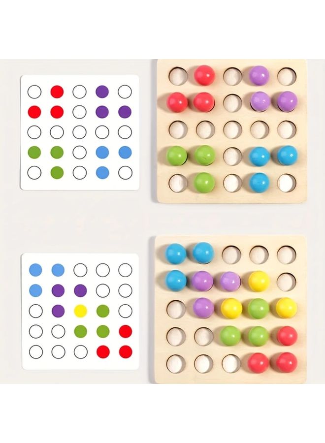 Pinball Battle Game Wooden Beads Sorting Matching Educational Toy For Cognitive Skill Development - Image 4